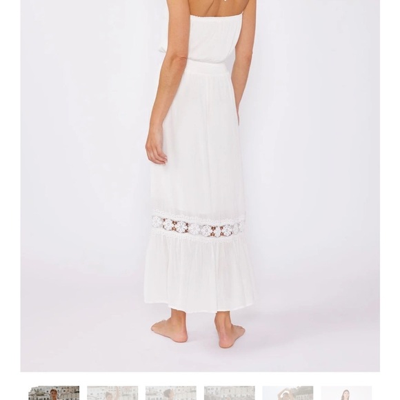 Brand New With Tags! Love Stitch White Halter Sundress Resort Wear - Picture 7 of 7